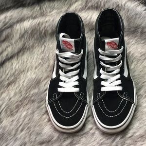 Black and white vans